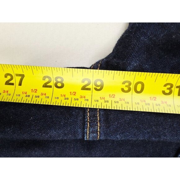 Uniqlo Size 27X29 Womens Flared Slim High Rise Kaihara Blue Denim 5 Pocket Jeans - Picture 7 of 12